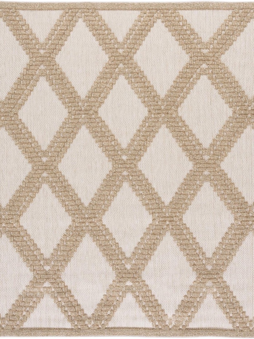 Martha Stewart SAFAVIEH 6'7" Square Outdoor Area Rug Beige Brown Washable